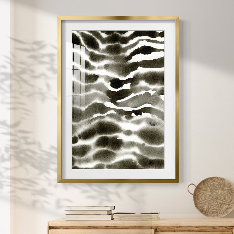 Jungle Stripe II - impression encadrée, H 28,5 po x l 20,5 po, Doré
