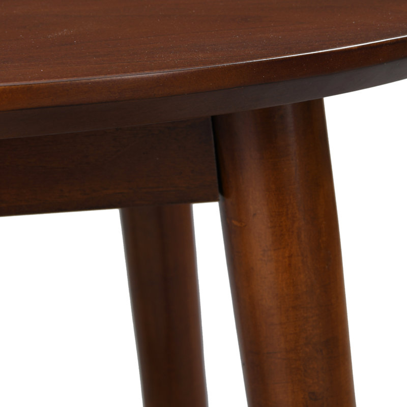 Walnut Round Mid-Century Modern Wood End Table