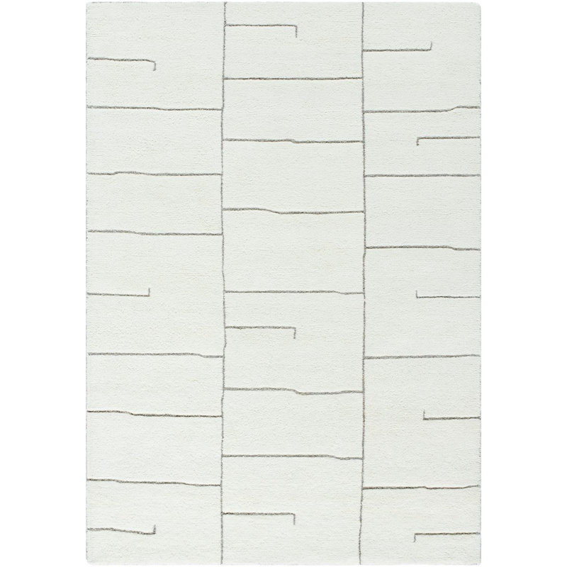 Nixxon Hand Tufted Area Rug, Rectangle 6'6" x 9'