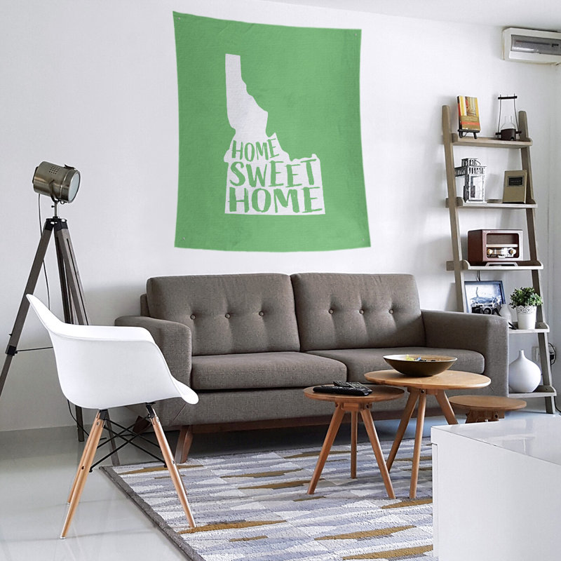Tapisserie Home Sweet Idaho, H 27,5 po x l 37,5 po, Vert
