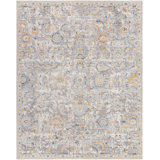 Oriental Machine Made Power Loomed Polypropylene Area Rug in Gray