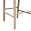 De 2 tabourets de bar à dossier de style moderne, revêtus de bois d'hévéa beige, pour salle à manger avec dossier, sièges rembourrés, pièce, assemblage requis