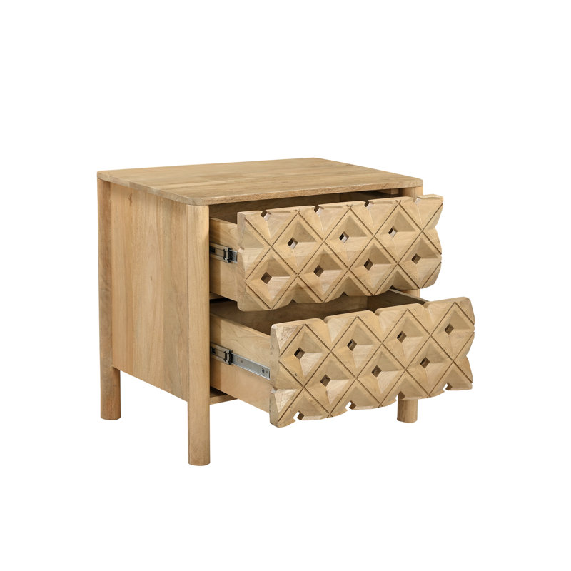 Fulton 2 - Drawer Solid Wood Nightstand