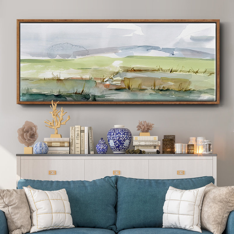 Pastel Inlet I- Framed Canvas