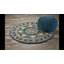 Tapis bleu à motif floral rond 6 pi Mandala-105740162