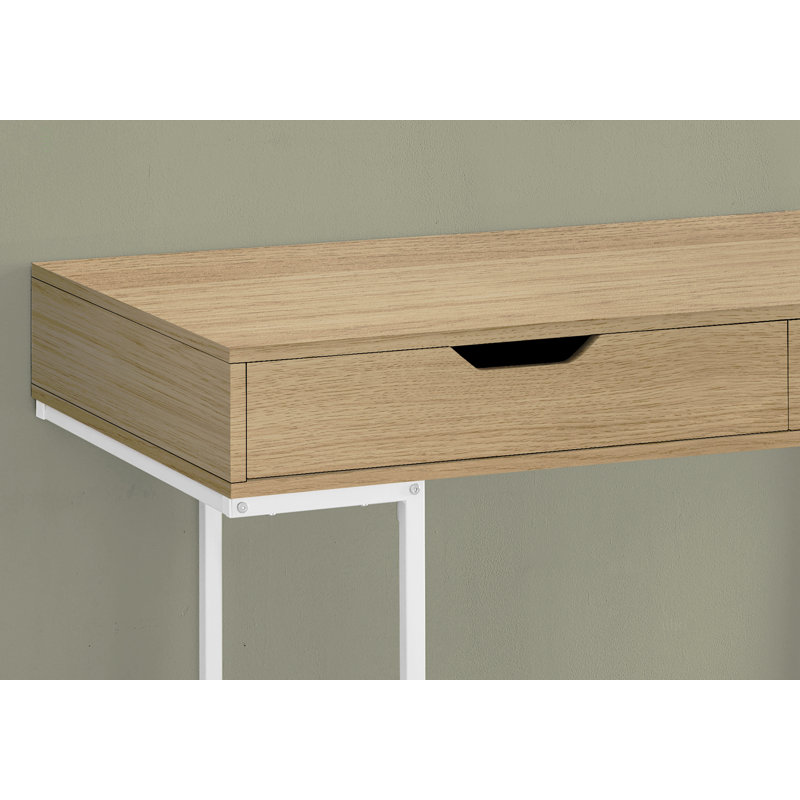 Bureau d'ordinateur, bureau personnel, ordinateur portable, tiroirs de rangement, L 48 po, métal stratifié, contemporain, moderne