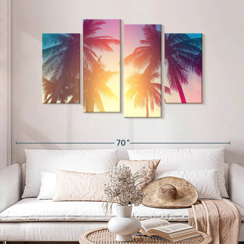 Harnek Tropical Palm Tree Grove, 32" H x 52" W