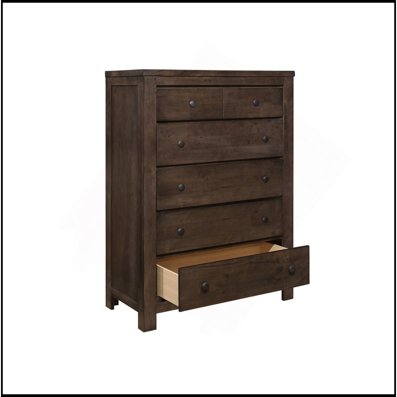 Brown 5-Drawer Chest