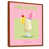 Toile avec cadre flottant brun