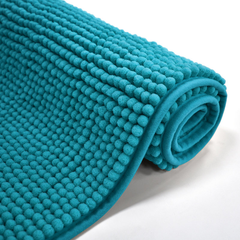 Busselton Shaggy Noodle Bath Mat 50x80, Jade