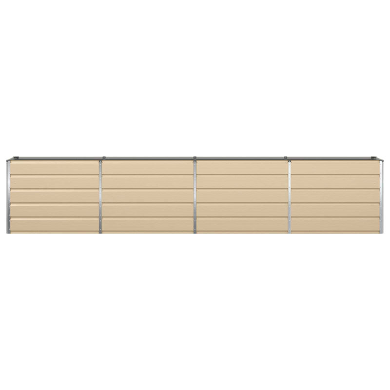  Planter Galvanised Steel, 77cm H x 385cm W x 50cm D, Ivory