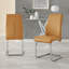 Loren Faux Leather Dining Chairs with Chrome Legs Upholstered Modern Design-2085956397