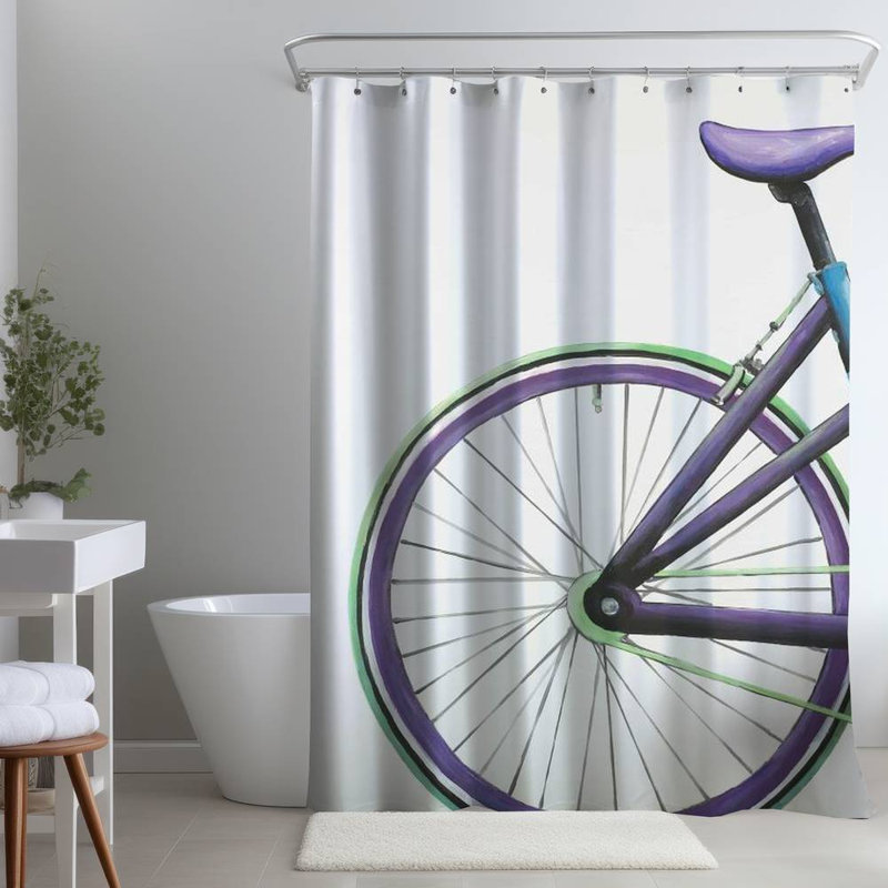 Shower Curtain TR30 – Polyester Shower Curtain, Dye Sublimation Print, 71" W × 74" L