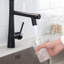 Robinet de cuisine noir mat - Commercial robuste avec ressort rétractable et poignée simple pré-rinçage