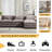 120'' Modular Chenille Sectional Sofa With Ottoman, L Shaped Deep Seat Cloud Couch, 3-Seater Oversized Upholstered Sofa For Living Room, Modern Comfy Furniture-818417414
