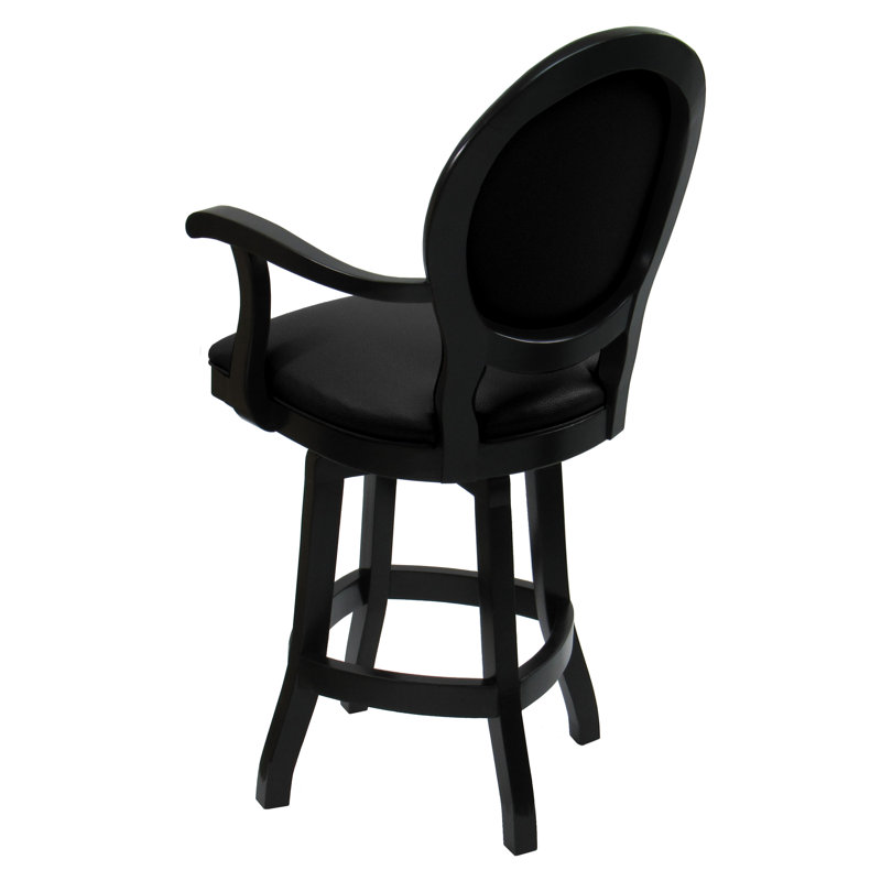 Tabouret de bar et de comptoir Farald, Tabouret de comptoir (siège d'une hauteur de 26 p, Noir
