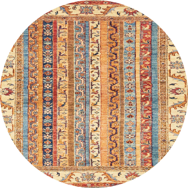 Abstract Indoor Rug, Round 4'