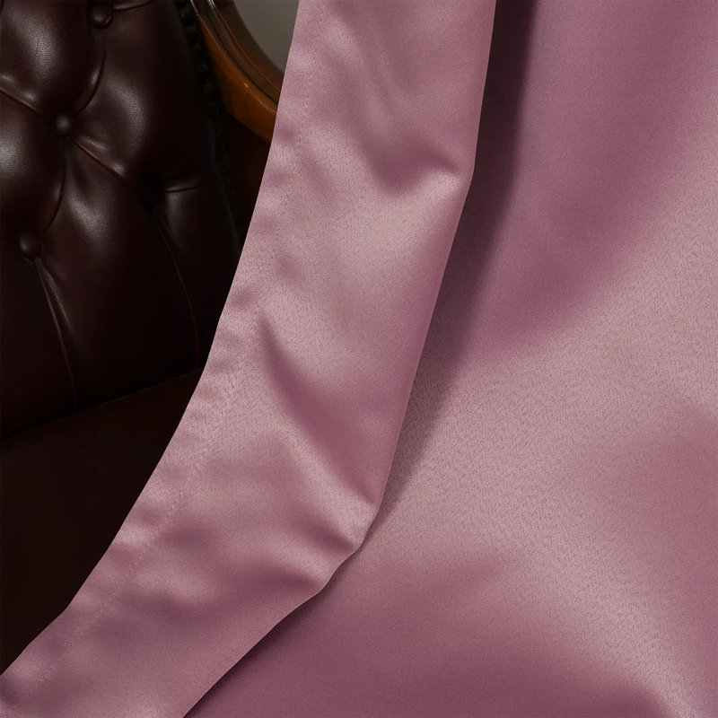 Panneau de rideau simple obscurcissant extra large et très long fait sur mesure, L 100 po x L 216 po, Rose