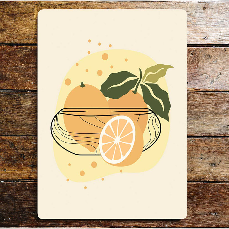 2119 Food & Beverage Wall Decor on Metal, 40cm H x 28cm W