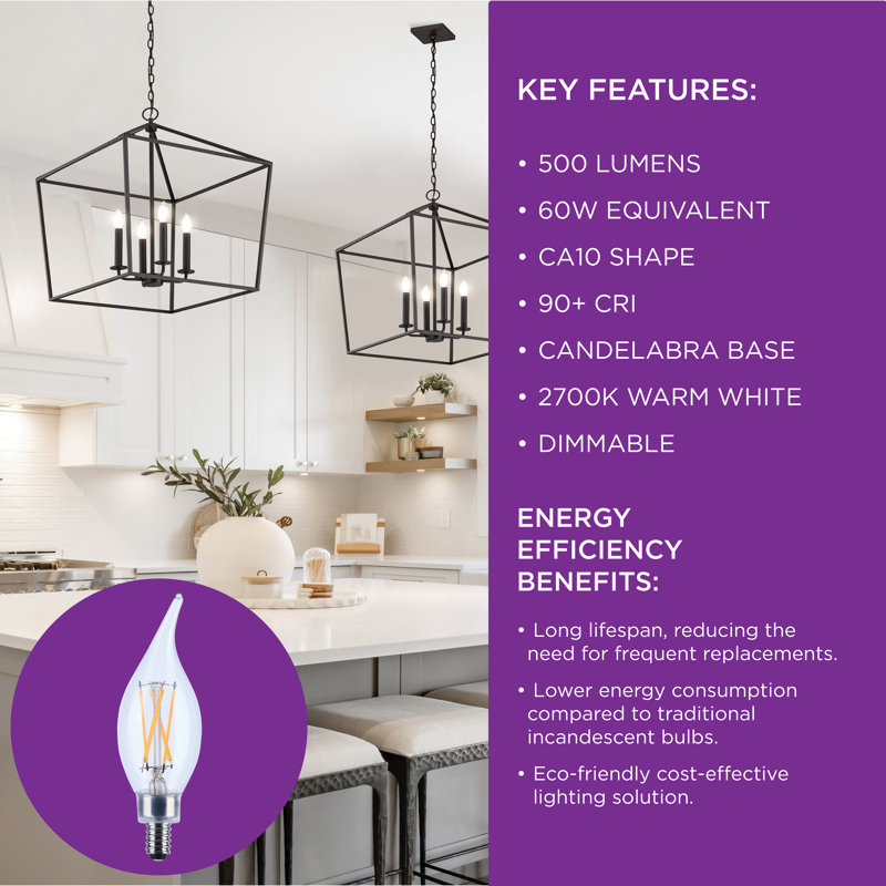 5.5 Watt Clear LED Bulb, 2700