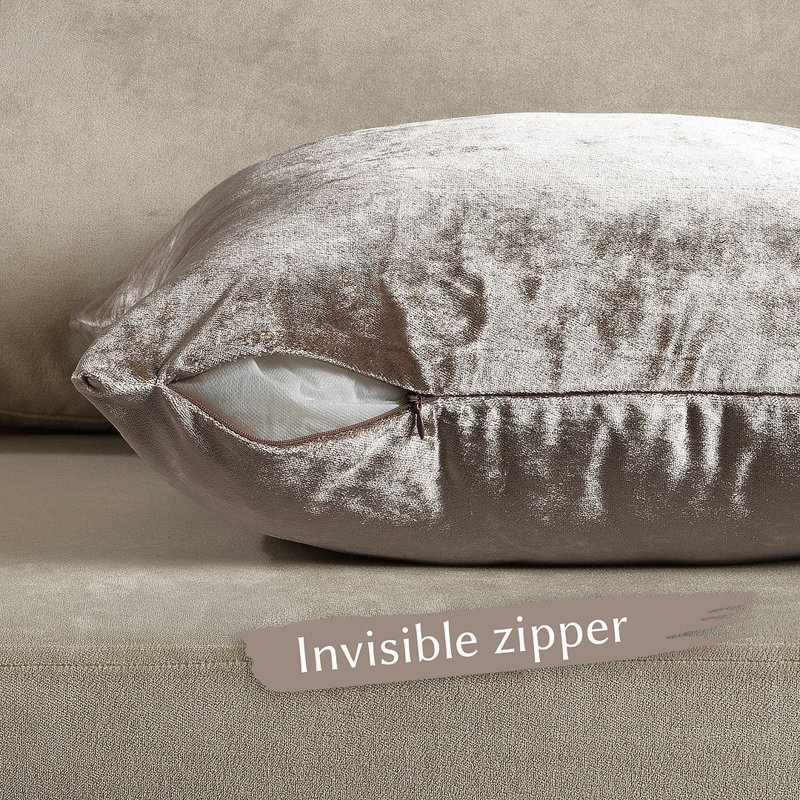 Housse de coussin en velours brillant, Papier de riz, Square 14"