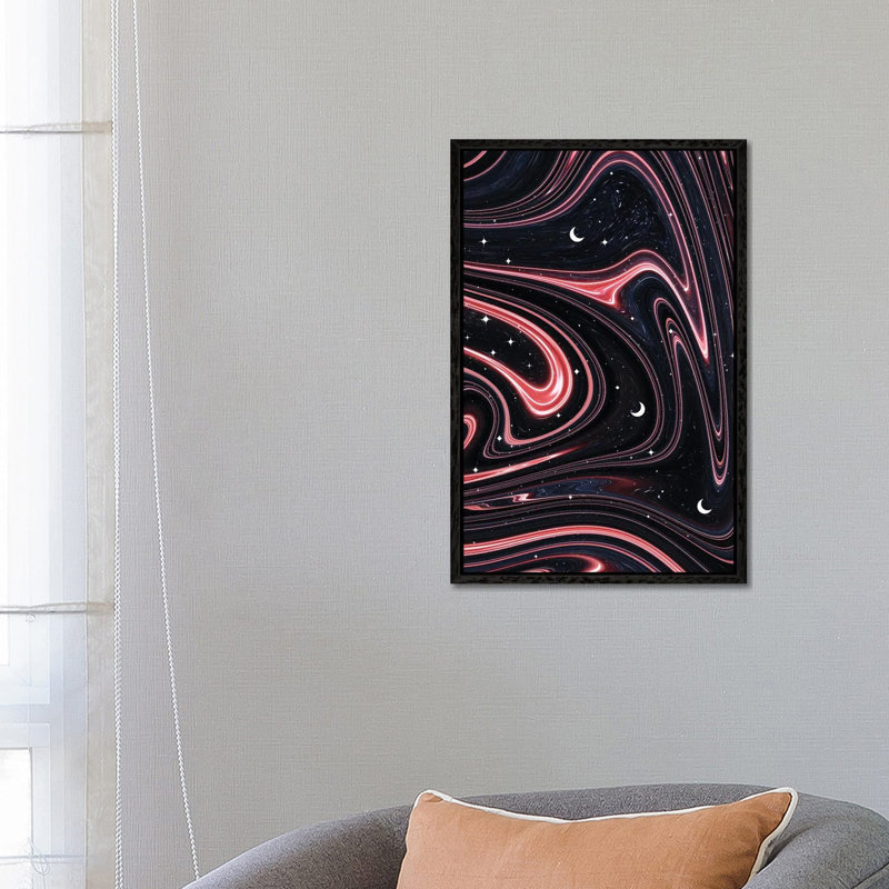 Marbled Space by Emanuela Carratoni - Gallery-Wrapped Canvas Giclée on Canvas, 66.04 cm H x 45.72 cm W, Black Framed