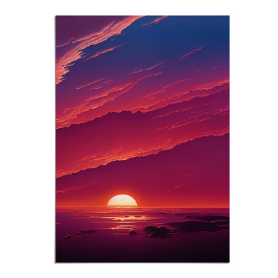 Unreal Ocean Sunset - Wall Art