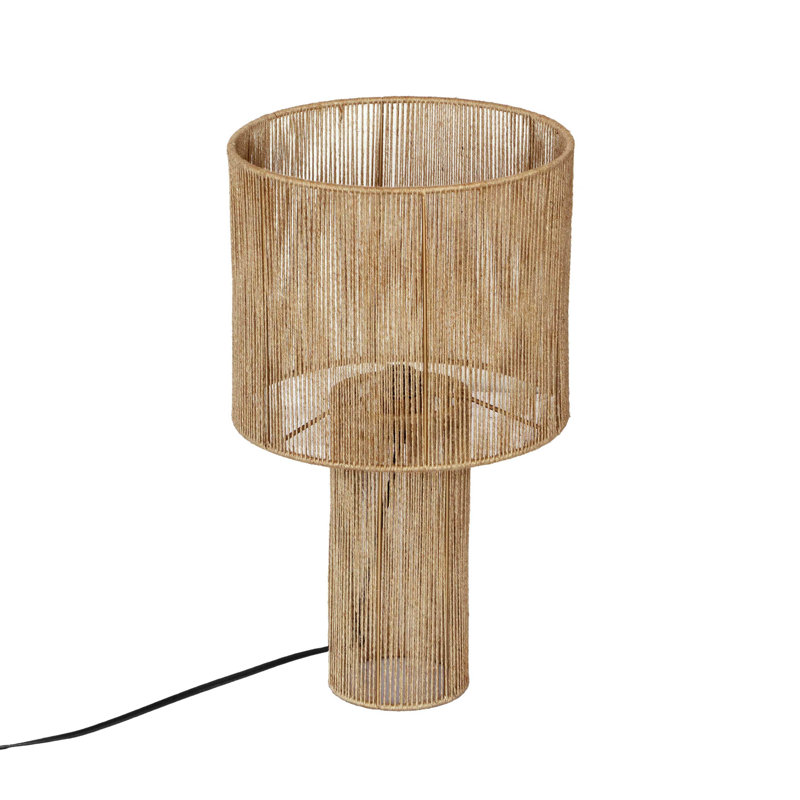 Catharine Hope Natural Table Lamp, 23.8" H x 14" W x 14" D