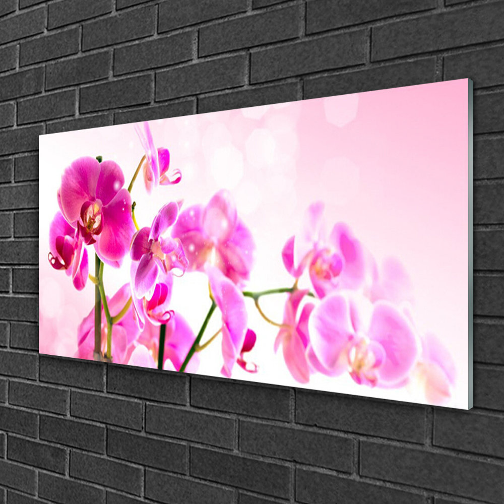 Glasbild Blumen Floral