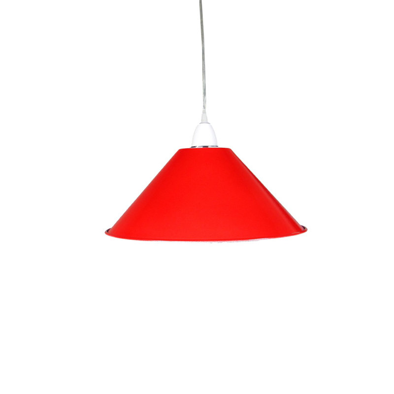 Neptune 15cm H Metal Empire Pendant Shade ( Screw On ), Red
