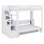 Loft Bed With Storage Staircase And Murphy Bed, With LED Light