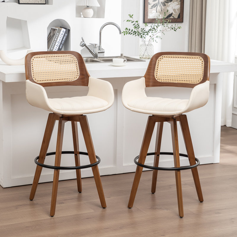 Derek Swivel Bar Stool, Beige, Counter Stool (68.6cm Seat Height)
