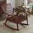 Solid Wood Rocking Chair with Removable Cushion