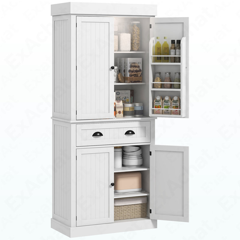 Garde-manger avec capteur de mouvement 71 po - armoire haute avec 6 tiroirs de porte et 4 tablettes réglables