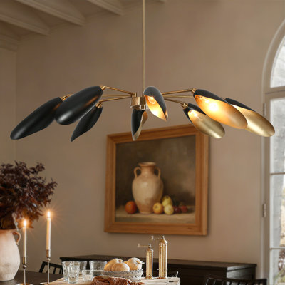 Lakendria 8 - Light Dimmable Wagon Wheel Shaded Chandelier
