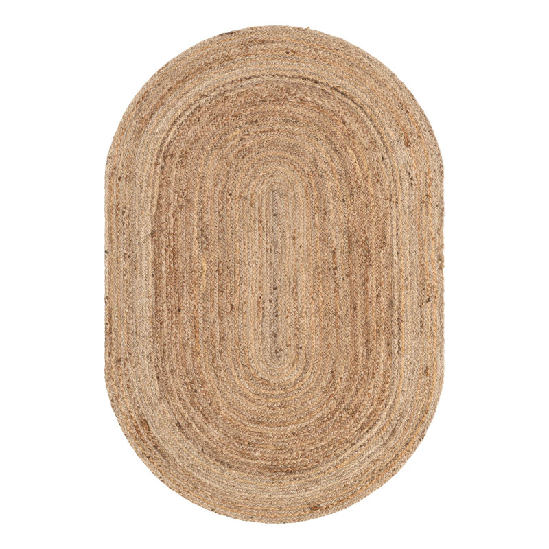 Meador Hand Braided Chindi Rugs, Oval 4'1" x 6'1"