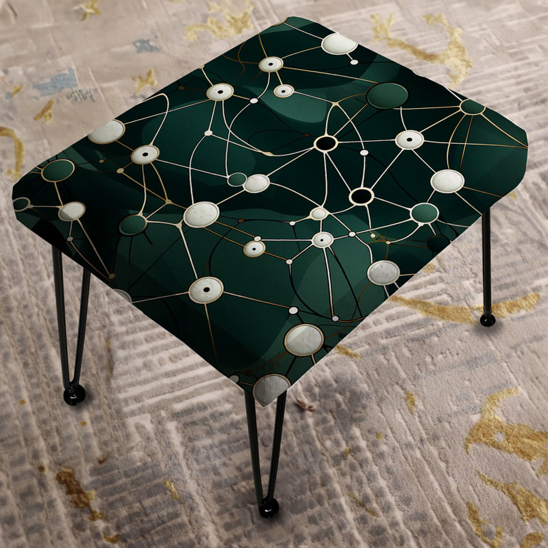 Vert Poupart Techno Tangles - Repose-pieds rectangulaire en marbre