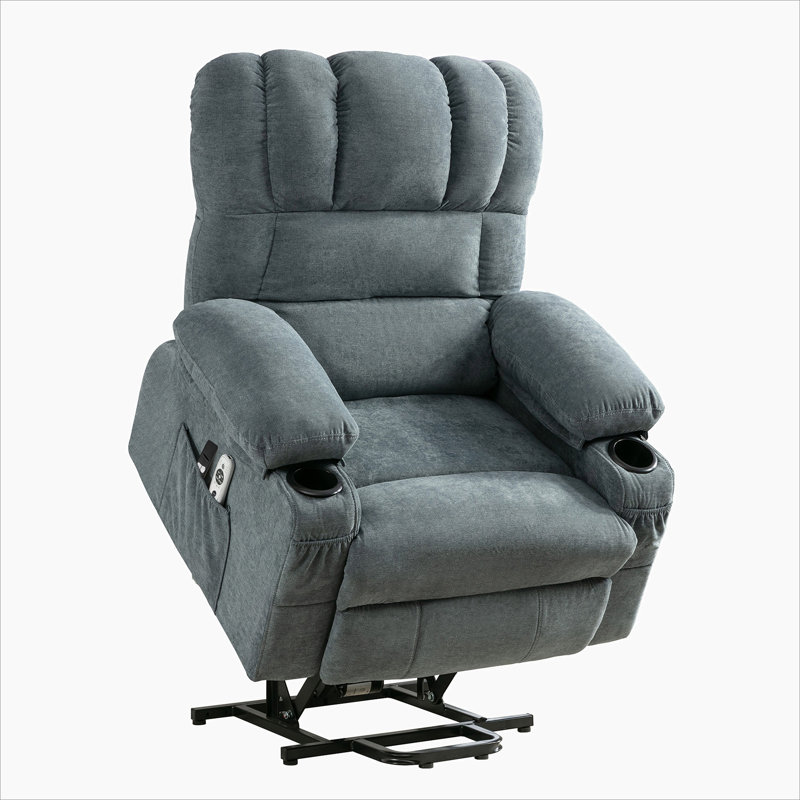 Power Electric massage lift lounge chair, suitable for the elderly, with heating and vibration functions, with USB, can be used for lying down.  BLUE