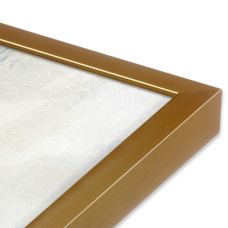 «Gentle Abstract Layers II», reproduction, Cadre ouvert en angle, or poli, H 13,75 po x l 13,75 po