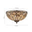 Vintage Roman-Inspired 3-Light Umbrella Crystal Flush Mount Ceiling Light 