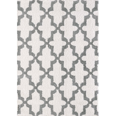 Tapis blanc/argenté Kempf