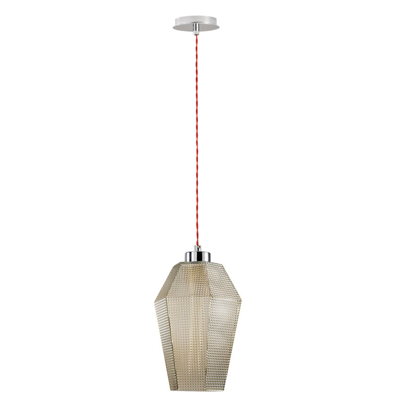 1 - Light Red/White Single Pendant