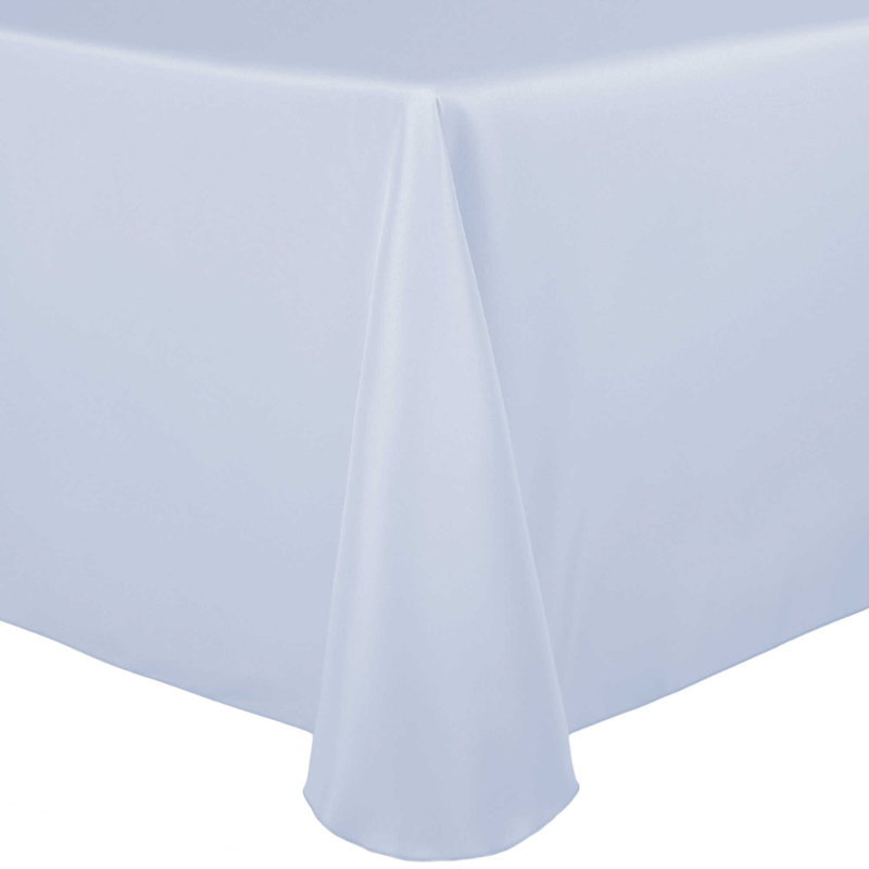Solid Color Round Tablecloth, 1, 120" x 72", Ice Blue