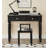 Black Retro Desk with Two Drawers