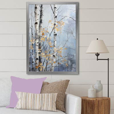 «Silver Blue Tree Birchs Breath II», reproduction sur toile