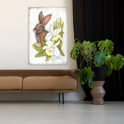 Iris, fleur de lapin jonquille contemporain