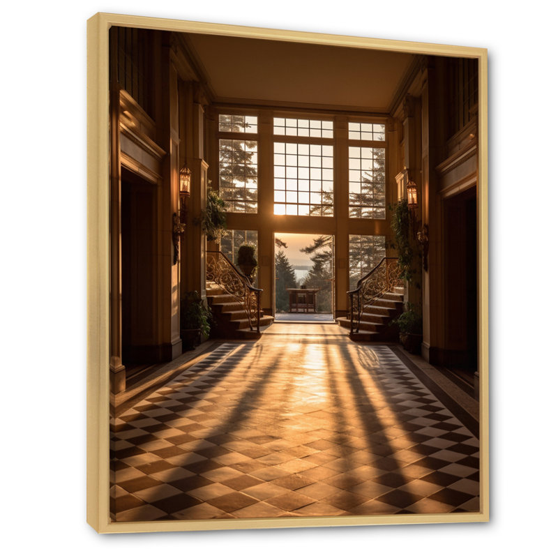 Oregon Pittock Mansion Sunrise III sur toile, H 40 po x l 30 po, Cadre naturel flottant