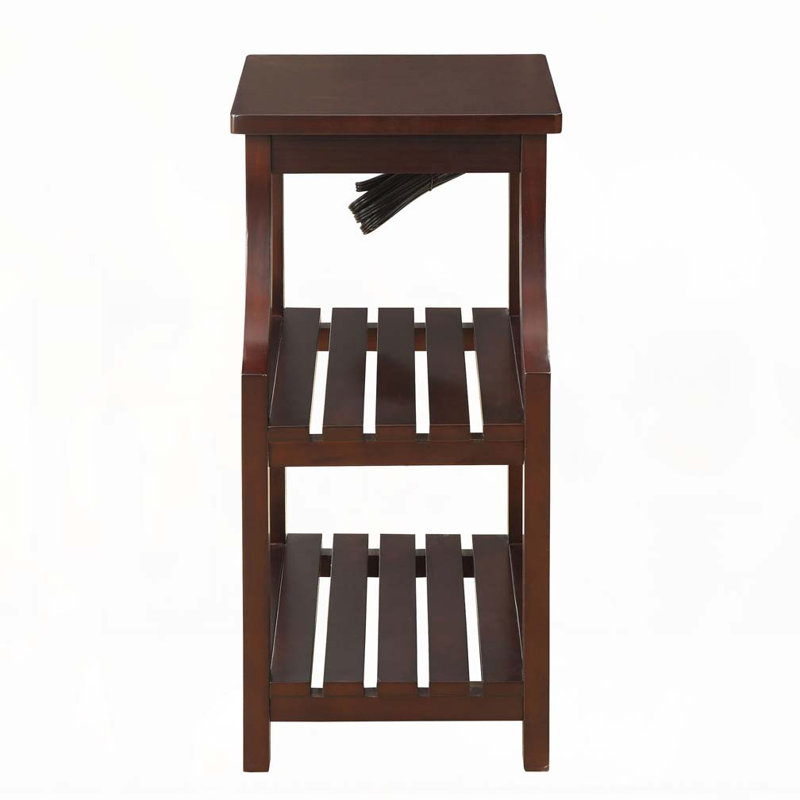 Table d'appoint espresso avec station d'alimentation USB