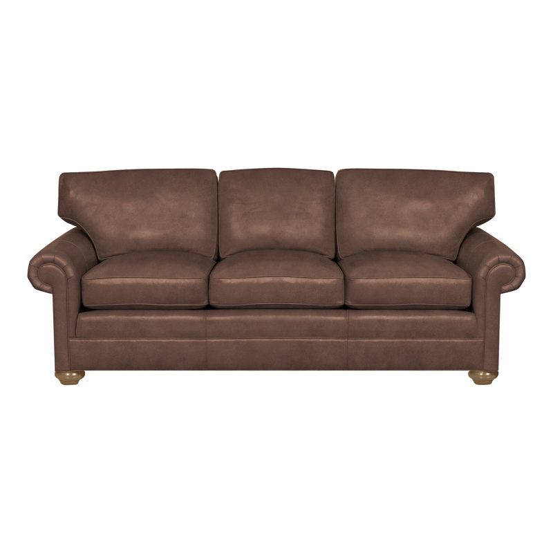 Main Street Sofa, Regent Mink Genuine Leather, Navajo