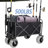 Fishing Cart with Rod Holders,Beach Wagon with Big Wheels for Sand 500lbs Capacity - All Terrain Steel Frame Utility Cart with 9" Pneumatic Tires,Strap with multiuse Bag,Black